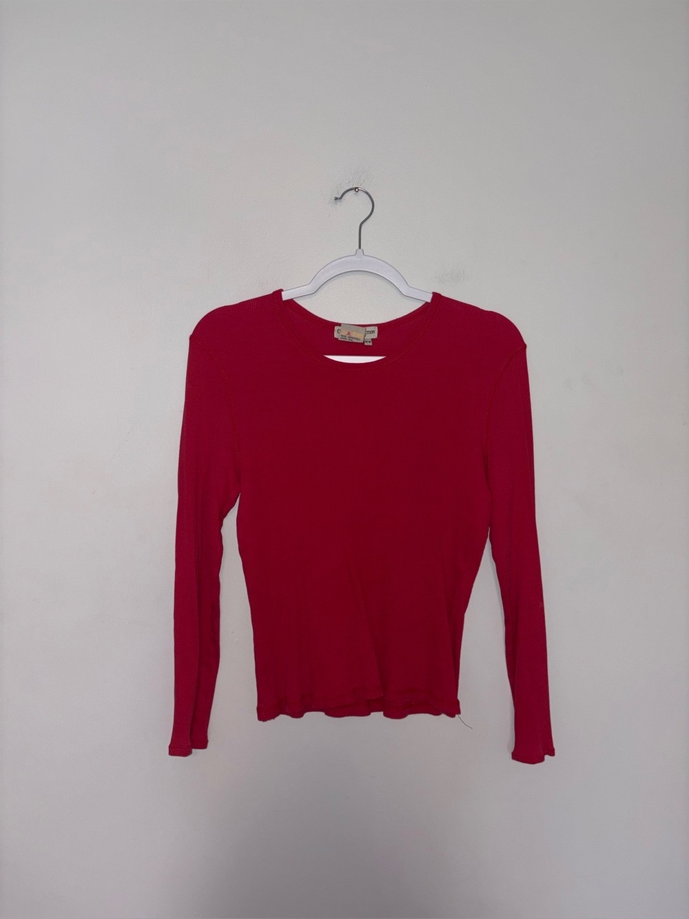 Casual Connection | Red Ribbed Longsleeve